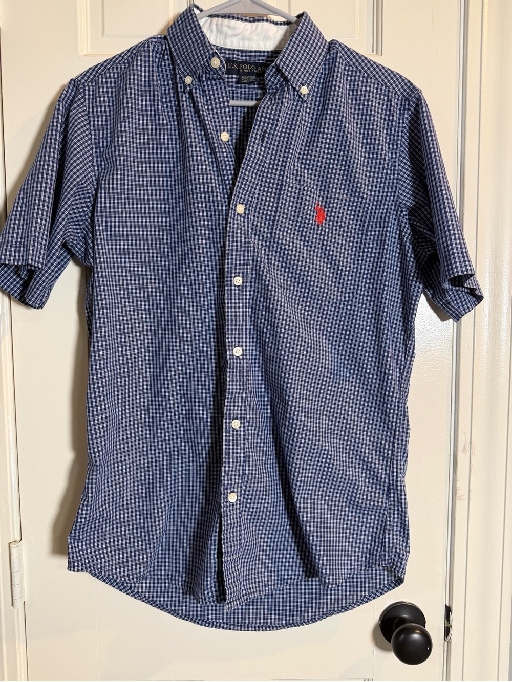 Polo by Ralph Lauren Blue Gingham Short-Sleeve Button-Down Shirt